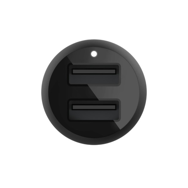 Фото - Автомобільний зарядний пристрій Belkin Charger 24W Dual USB-A Black (CCB001BTBK)