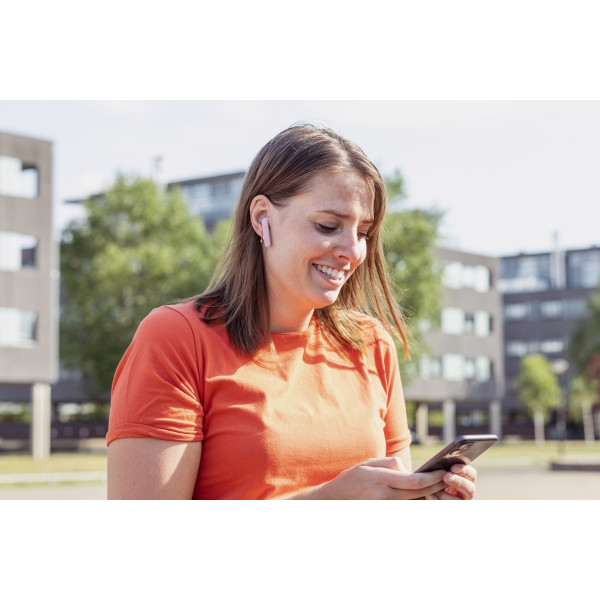 Фото - Навушники вкладиші бездротові TWS Trust Primo Touch True Wireless Mic Pink (23782)