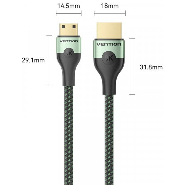 Фото - Кабель HDMI Vention HDMI M - Mini M 2.0m V2.1 (AGJGH)