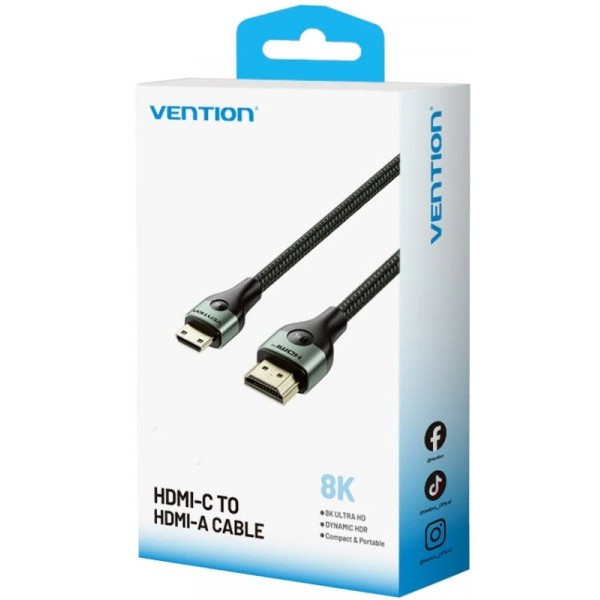 Фото - Кабель HDMI Vention HDMI M - Mini M 2.0m V2.1 (AGJGH)