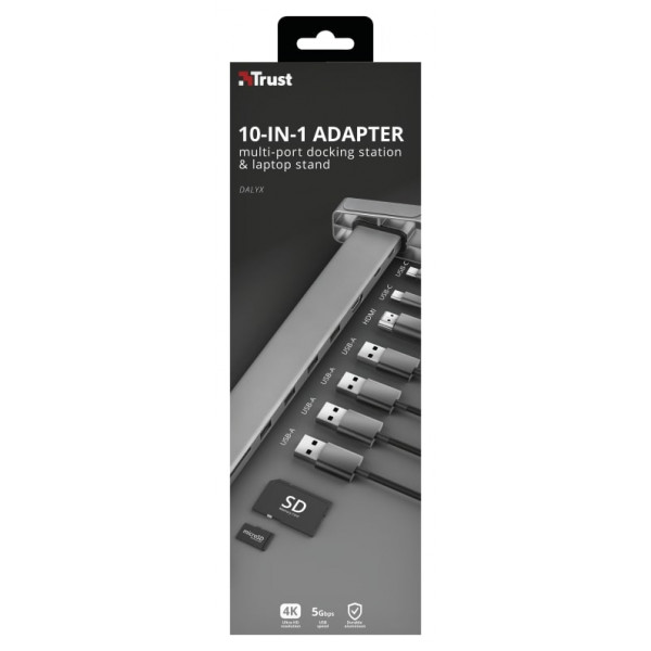Фото - Хаб USB Trust Dalyx Aluminium 10-in-1 USB-C Multi-port Dock (23417)
