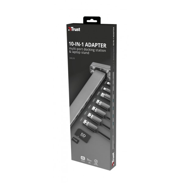 Фото - Хаб USB Trust Dalyx Aluminium 10-in-1 USB-C Multi-port Dock (23417)