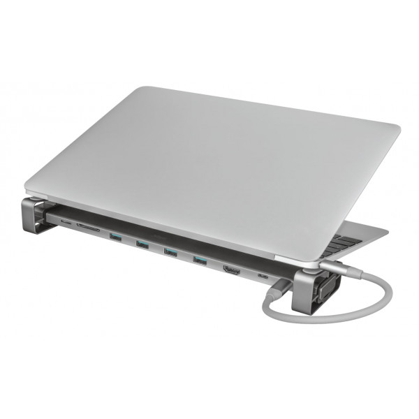 Фото - Хаб USB Trust Dalyx Aluminium 10-in-1 USB-C Multi-port Dock (23417)