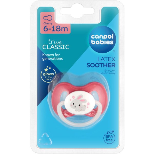 Фото - Кругла пустушка Canpol babies 6-18 м-ців Bunny & Company рожева (23/278_pin_new)