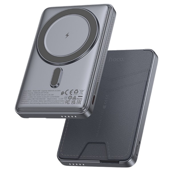Фото - Батарея мобильная HOCO Q46 Title PD20W Magnetic 5000 mAh Grey (714988)