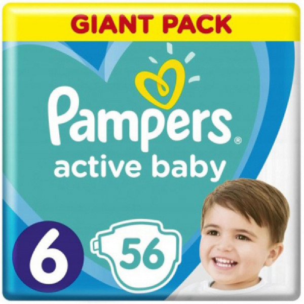 Фото - Одноразовые подгузники Pampers Active Baby Размер 6 (13-18 кг), 56 шт. (81747782)
