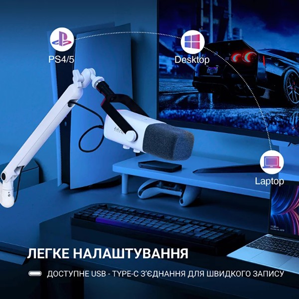 Фото - Микрофон для компьютера проводной Fifine TAM8W
