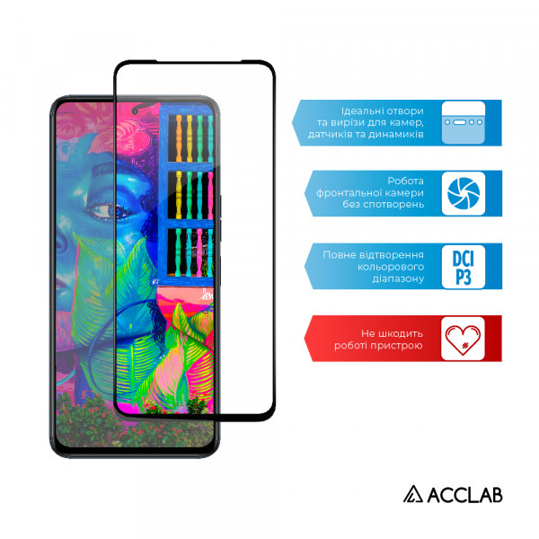 Фото - Захисне скло для смартфону ACCLAB Full Glue for Tecno Camon 18 Premier Black (1283126529177)