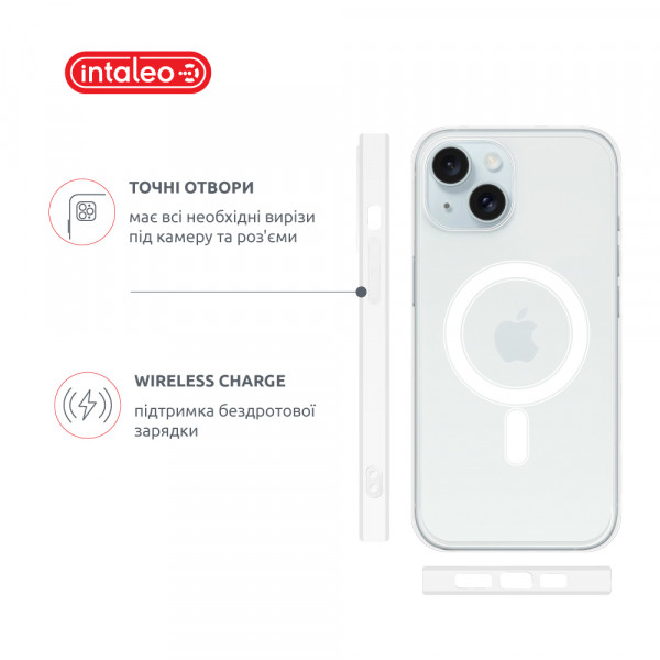 Фото - Чохол для смартфону Intaleo Clear for Apple iPhone 15 з MagSafe (1283126577598)