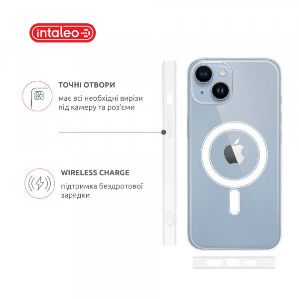 Фото - Чохол для смартфону Intaleo Clear for Apple iPhone 14 з MagSafe (1283126578243)