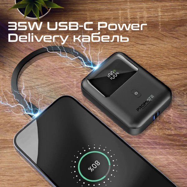 Фото - Батарея мобильная Promate 10000mAh (powerpod-10.black)