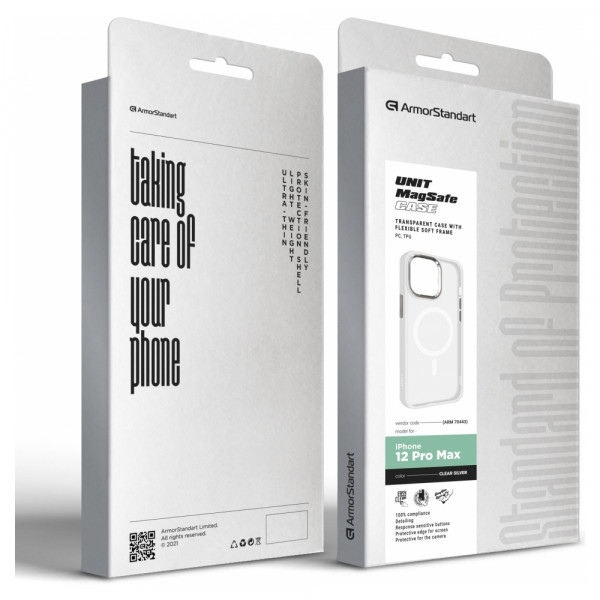 Фото - Чохол для смартфону Armorstandart Unit MagSafe for Samsung S24 Ultra Matte Clear Silver (ARM74869)