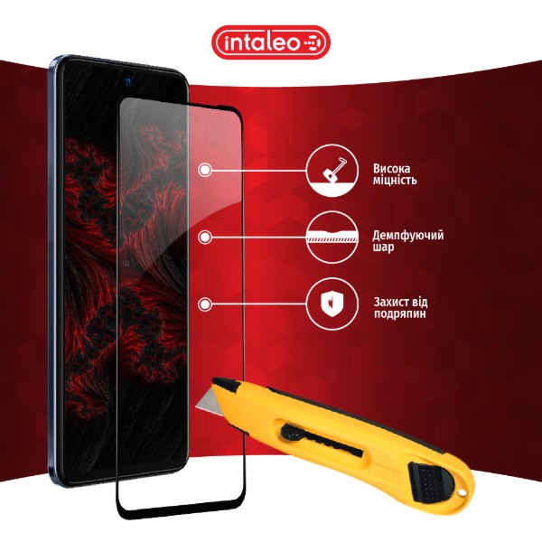 Фото - Захисне скло для смартфону Intaleo Full Glue for Tecno Camon 18 Premier Black (1283126529207)