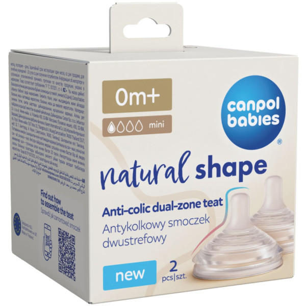 Фото - Змінний потік соска дитяча Canpol babies Natural Shape 2 шт. 0+ міс (21/750)