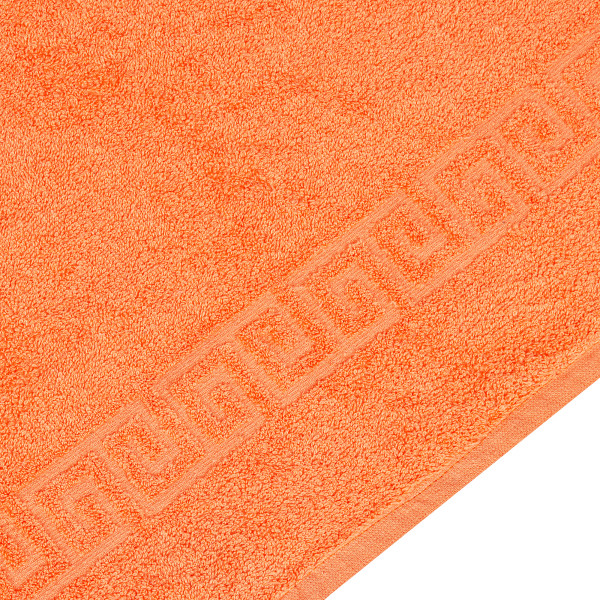 Фото - Рушник банний Home Line махровий бордюр помаранчевий 70х140 (172764)