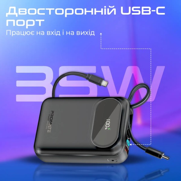 Фото - Батарея мобильная Promate 20000mAh (powerpod-20.black)