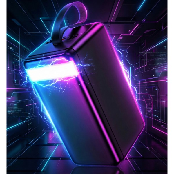 Фото - Батарея мобильная HOCO DB61 Jade 22.5W + LED 90000 mAh Black (715031)