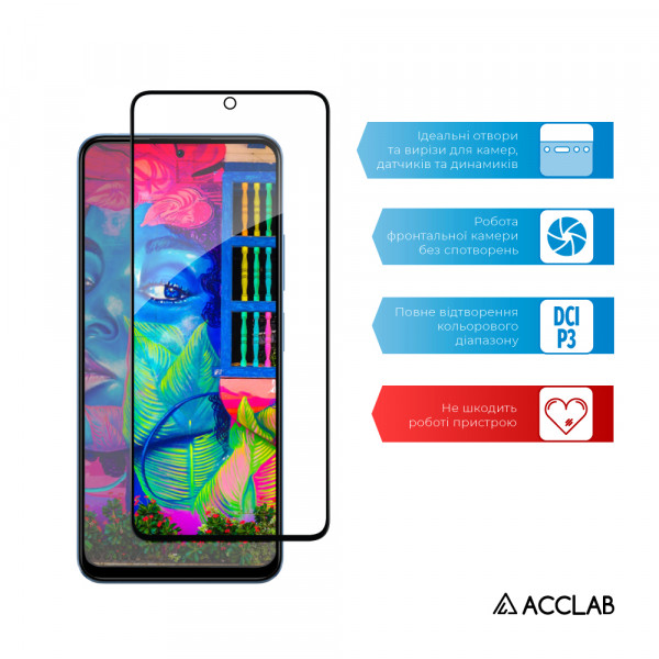 Фото - Захисне скло для смартфону ACCLAB Full Glue for Xiaomi Poco X5 Black (1283126567360)