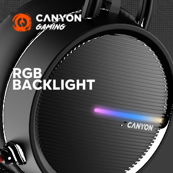 Фото - Гарнитура проводная игровая Canyon GH-8A Black Orange (CND-SGHS8A)