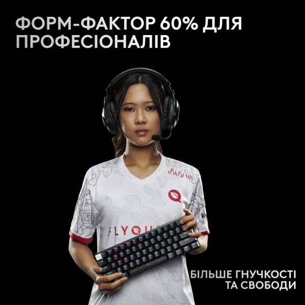 Фото - Клавіатура бездротова ігрова Logitech G Pro X 60 LightSpeed Black (920-011911)