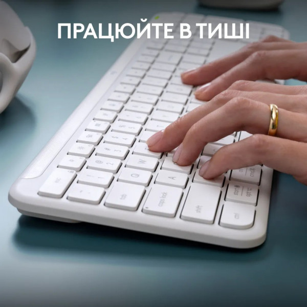 Фото - Клавіатура бездротова Logitech Signature Slim Wireless Keyboard K950 White (920-012466)