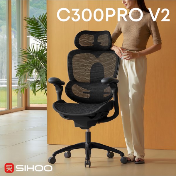 Фото - Кресло офисное Sihoo Black (C300-PRO-V2-B101)
