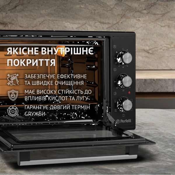 Фото - Піч електрична Perfelli TRIMO 37 BLACK