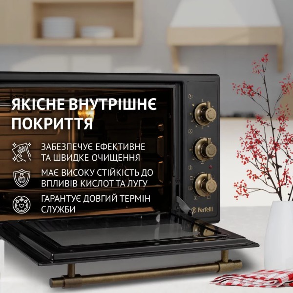 Фото - Печь электрическая Perfelli LAGGIO 37 BLACK RETRO