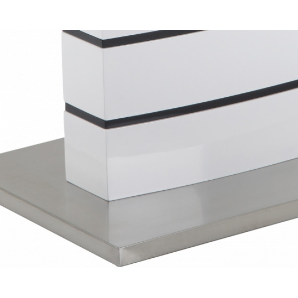 Фото - Обідній стіл GT Racer DT8053-2 (140-180x80x76) White/Gray