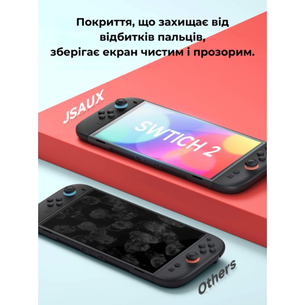 Фото - Захисне скло для ігрової приставки JSAUX матове GP0124 для Nintendo Switch 2 2 шт.