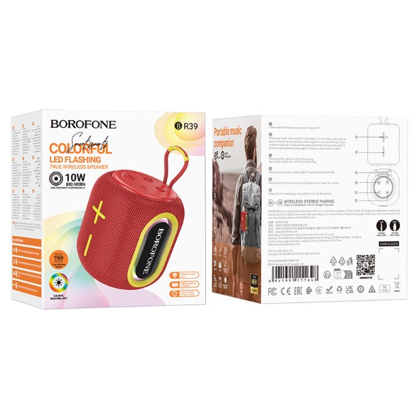 Фото - Портативная акустика BOROFONE BR39 Kaya sports BT speaker red (694199111164)