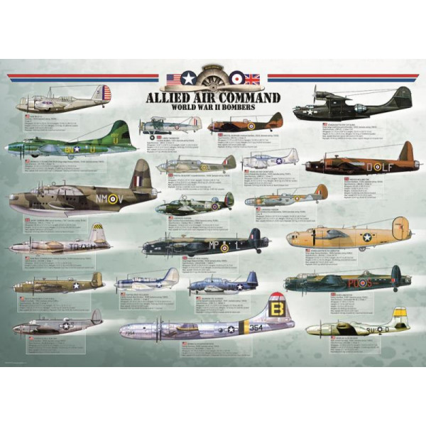 Фото - Пазли (8 +) EuroGraphics Бомбардувальники Другої світової війни 1000 ел. (6000-0378)