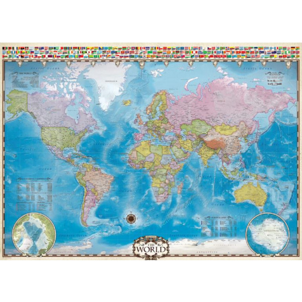 Фото - Пазли (8 +) EuroGraphics Мапа світу 1000 ел. (6000-0557)