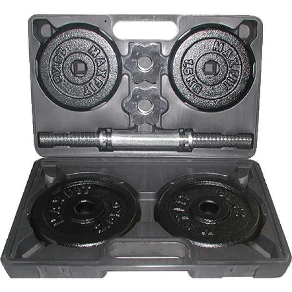 Фото - Набір гантелей і штанг Toorx 10 кг з кейсом (VAL-10DGN) Фото - Набір гантелей і штанг Toorx 10 кг з кейсом (VAL-10DGN)