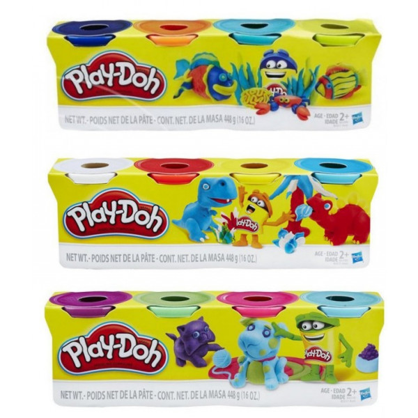 Фото - Матеріали Hasbro Play-Doh 4 баночки WILD (B5517_E4867)