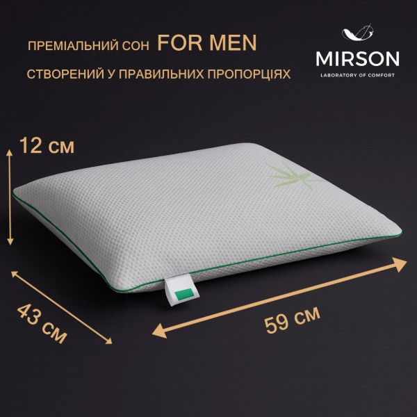 Фото - Подушка ортопедическая MirSon №7015 Elite Green nature Dorotea Women 590х430х100