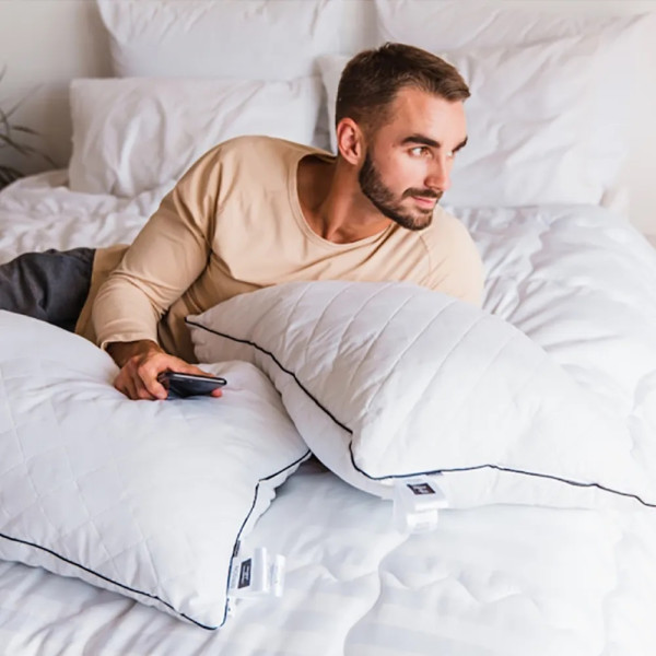 Фото - Подушка стандартна MirSon бавовняна 1455 Royal Pearl Висока 60х60 см (2200001538412)