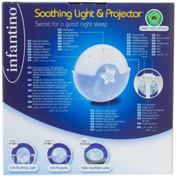 Фото - Нічник дитячий Infantino Спокійні сни, блакитний (004627I)