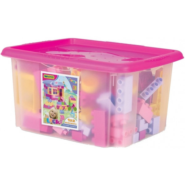 Фото - Пластиковий конструктор для малюків Wader 132 ел. для дівчаток (41280)