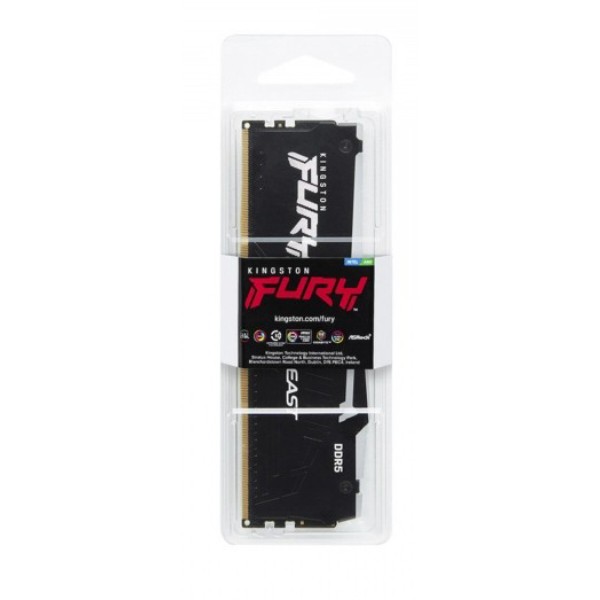 Фото - Пам'ять DDR Kingston DDR5 32GB 5600 FURY Beast Black RGB (KF556C40BBA-32)