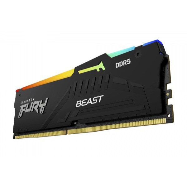 Фото - Пам'ять DDR Kingston DDR5 32GB 5600 FURY Beast Black RGB (KF556C40BBA-32)