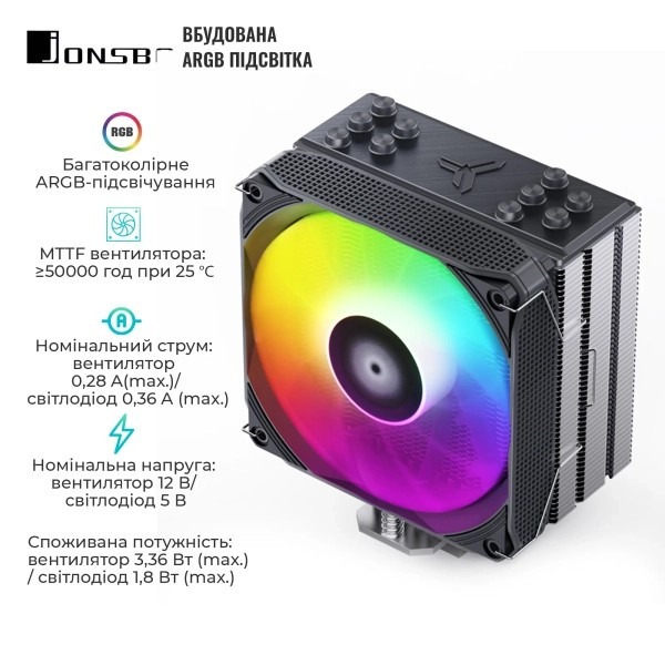 Фото - Процессорный кулер Jonsbo PISA A5 Gray