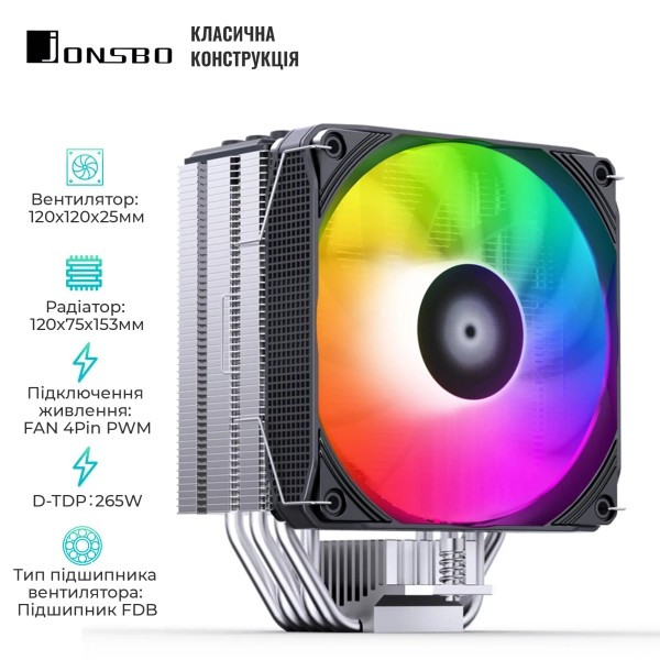 Фото - Процессорный кулер Jonsbo PISA A5 Gray