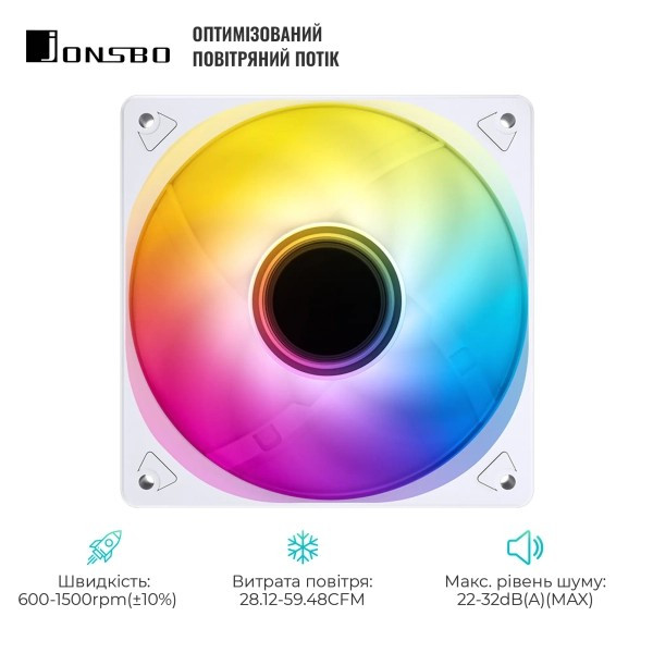 Фото - Уцінка - Корпусний вентилятор Jonsbo SL-120W White