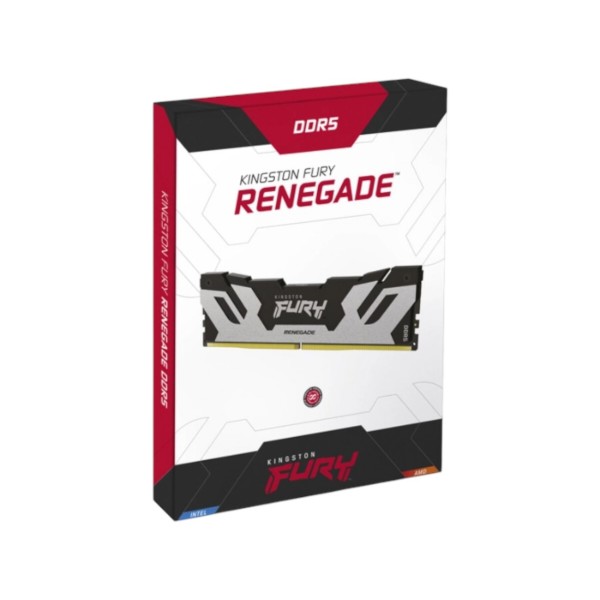 Фото - Пам'ять DDR Kingston Fury Renegade Silver DDR5-6400 64GB (2x32GB) CL32-39-39 1.4V XMP (KF564C32RSK2-64)