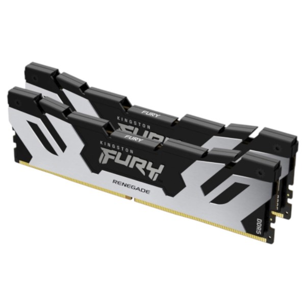 Фото - Пам'ять DDR Kingston Fury Renegade Silver DDR5-6400 64GB (2x32GB) CL32-39-39 1.4V XMP (KF564C32RSK2-64) Фото - Пам'ять DDR Kingston Fury Renegade Silver DDR5-6400 64GB (2x32GB) CL32-39-39 1.4V XMP (KF564C32RSK2-64)