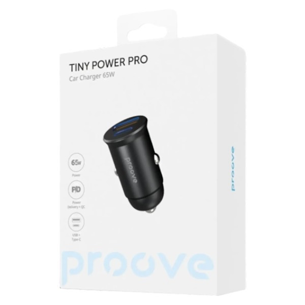 Фото - Автомобільний зарядний пристрій Proove Tiny Power Pro 65W (USB + Type-C) (ACTP65110001)
