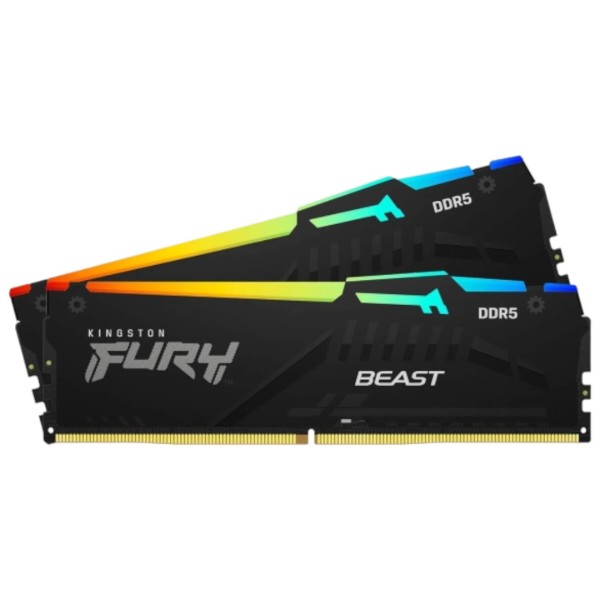 Фото - Память DDR Kingston FURY 32 GB (2x16GB) DDR5 6400 MHz Beast RGB EXPO (KF564C32BBEAK2-32)