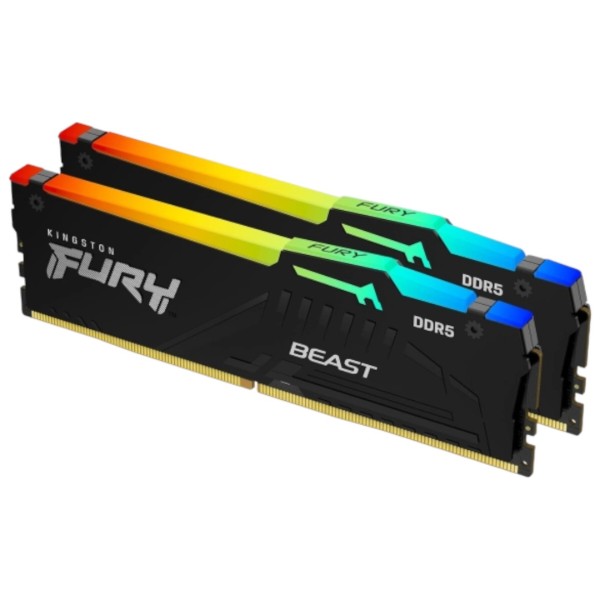 Фото - Память DDR Kingston FURY 32 GB (2x16GB) DDR5 6400 MHz Beast RGB EXPO (KF564C32BBEAK2-32)