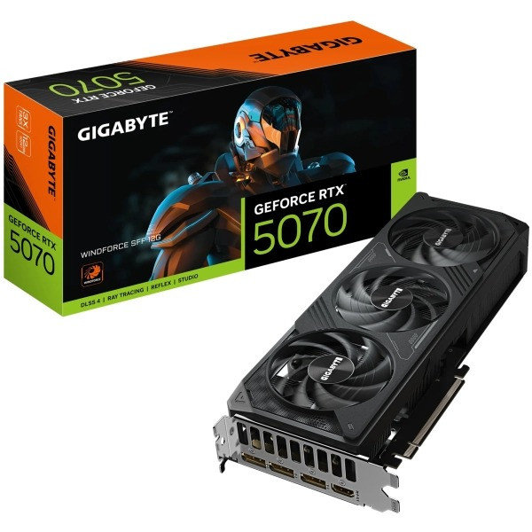 Фото - Відеокарта Gigabyte GeForce RTX 5070 Windforce SFF 12GB GDDR7 192bit (GV-N5070WF3-12GD)